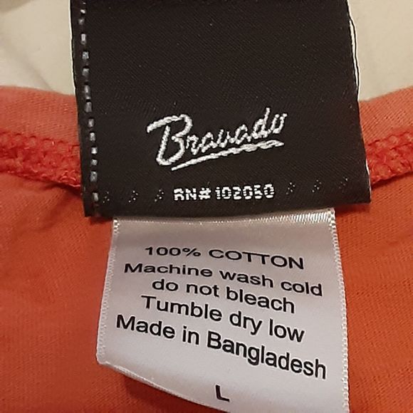 Genuine Harley Davidson Motorcycles Shirt Womens Large Burnt Orange V-Neck 1767 - Picture 5 of 8